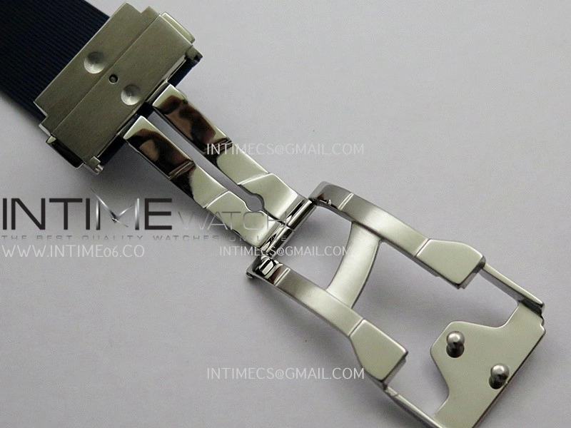 Classic Fusion 42mm Titanium JJZF 1:1 V2 Best Edition Blue Textured Dial On Blue Rubber Strap Asian SW300