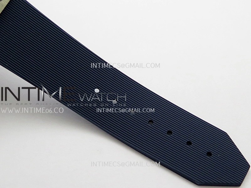 Classic Fusion 42mm Titanium JJZF 1:1 V2 Best Edition Blue Textured Dial On Blue Rubber Strap Asian SW300