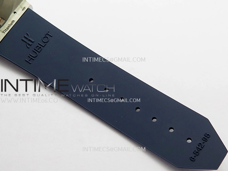 Classic Fusion 42mm Titanium JJZF 1:1 V2 Best Edition Blue Textured Dial On Blue Rubber Strap Asian SW300