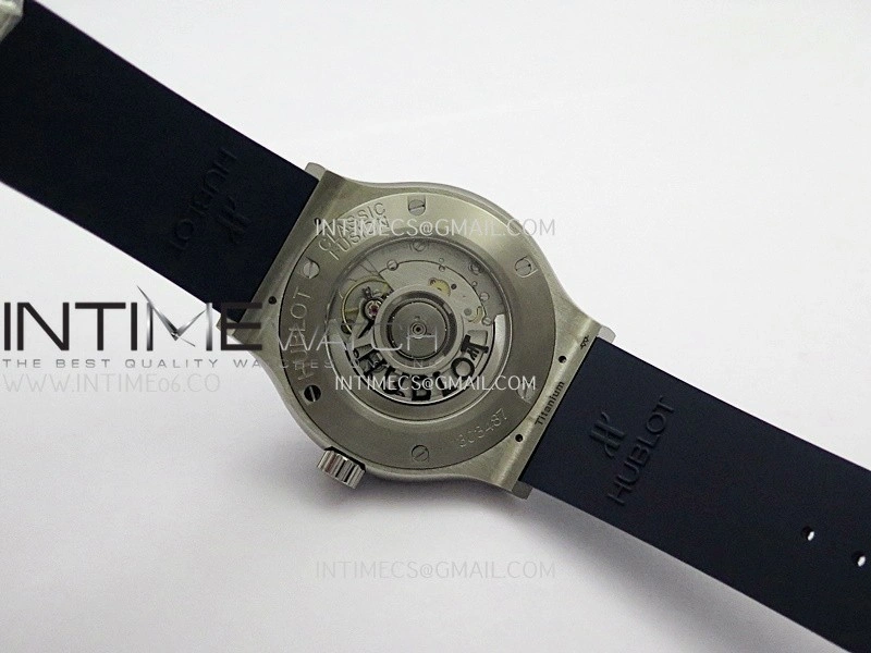 Classic Fusion 42mm Titanium JJZF 1:1 V2 Best Edition Blue Textured Dial On Blue Rubber Strap Asian SW300