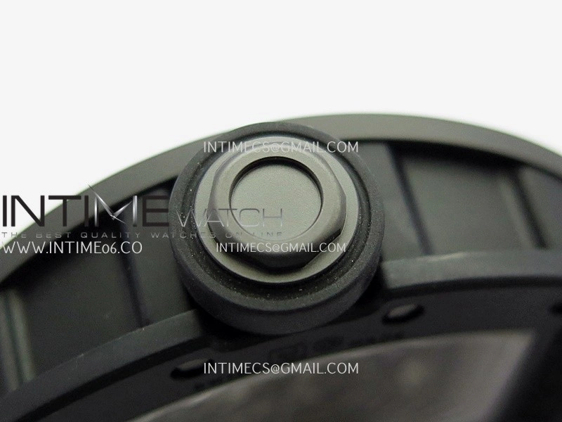 RM055 Black Case Black Inner Bezel Umi Office 1:1 Best Edition Skeleton Dial Black Strap RMUL2 SuperClone