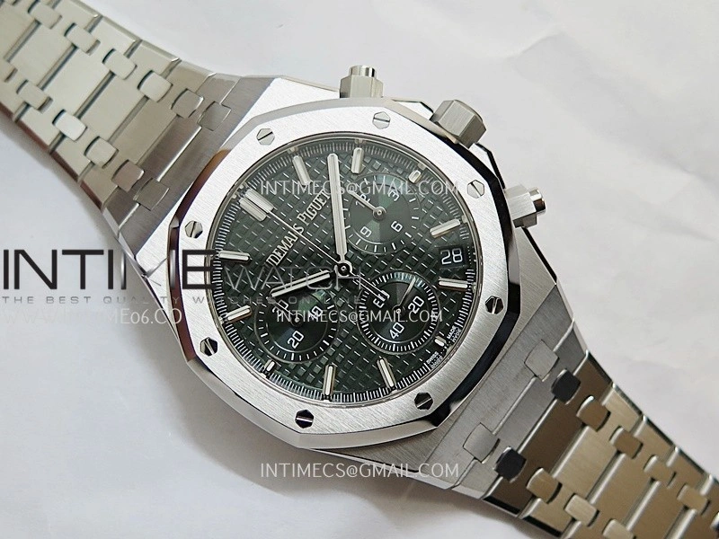 Royal Oak Chrono 26240 SS V2 APSF 1:1 Best Edition Green Dial on SS Bracelet SA4401 Super Clone