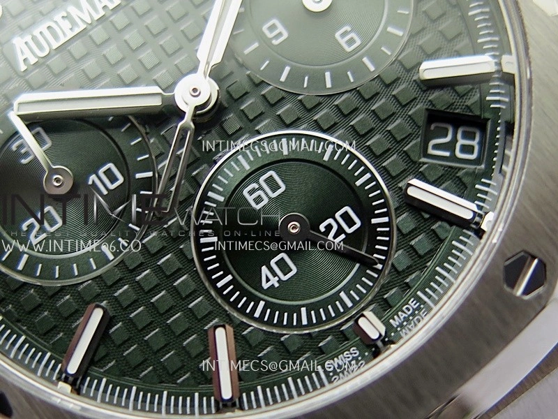 Royal Oak Chrono 26240 SS V2 APSF 1:1 Best Edition Green Dial on SS Bracelet SA4401 Super Clone