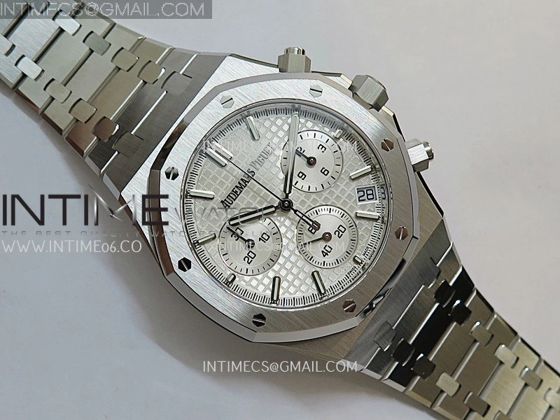 Royal Oak Chrono 26240 SS V2 DDF 1:1 Best Edition Silver Dial On SS Bracelet Super Clone DD4401