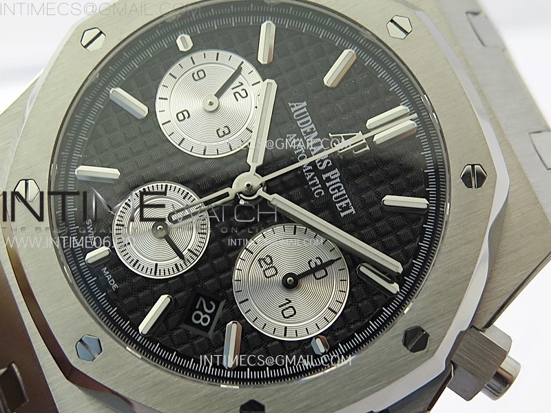Royal Oak Chrono 26331ST SS IPF 1:1 Best Edition Black Dial Silver subdial on SS Bracelet A7750
