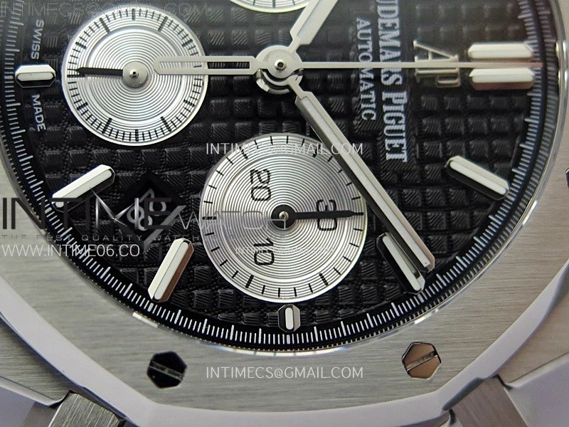 Royal Oak Chrono 26331ST SS IPF 1:1 Best Edition Black Dial Silver subdial on SS Bracelet A7750