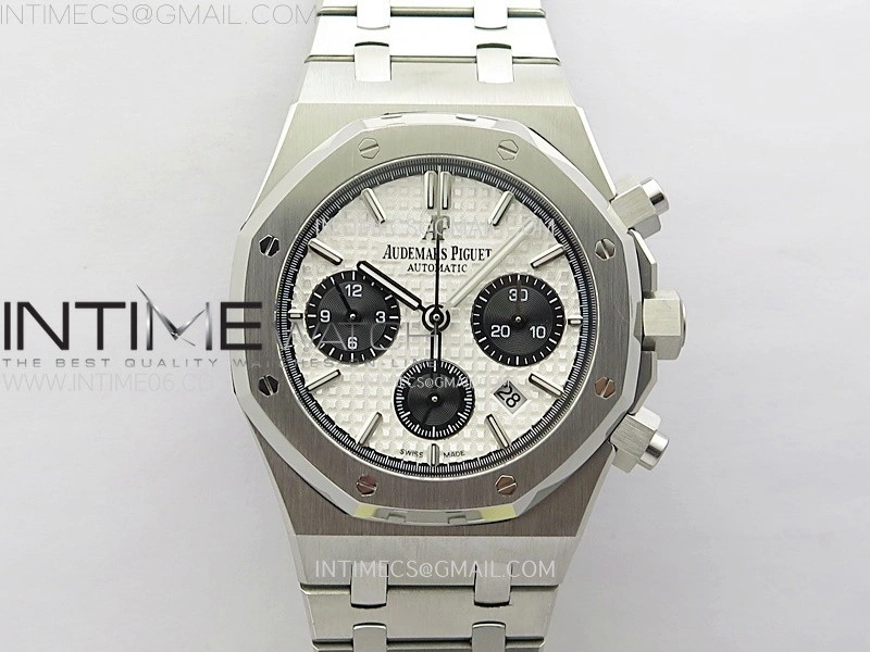 Royal Oak Chrono 26331ST SS IPF 1:1 Best Edition Silver Dial Black subdial on SS Bracelet A7750
