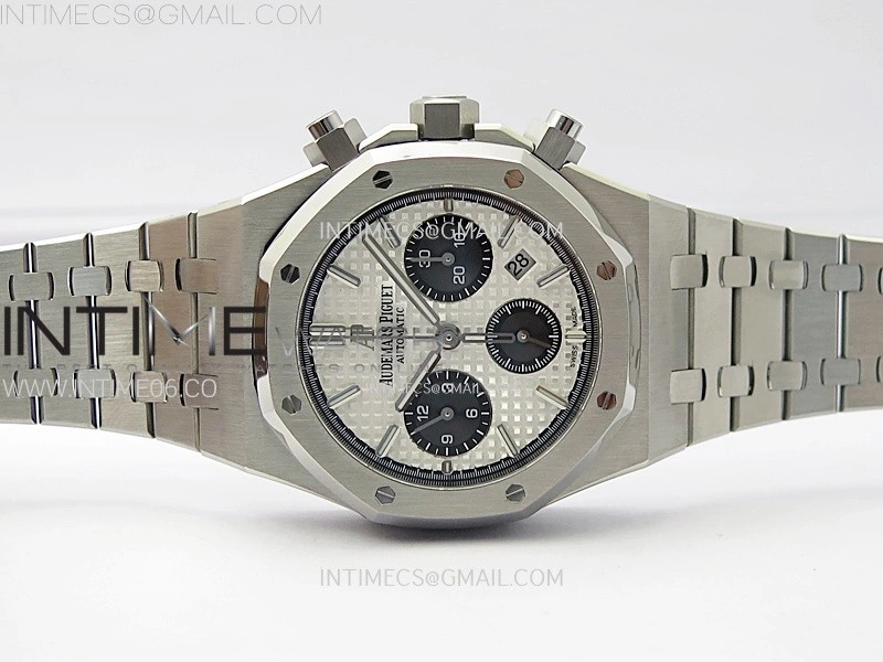 Royal Oak Chrono 26331ST SS IPF 1:1 Best Edition Silver Dial Black subdial on SS Bracelet A7750