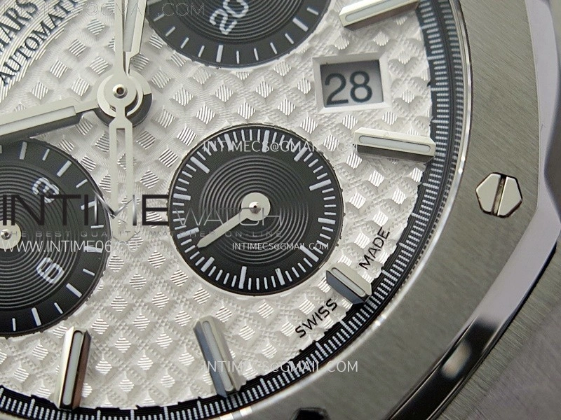 Royal Oak Chrono 26331ST SS IPF 1:1 Best Edition Silver Dial Black subdial on SS Bracelet A7750