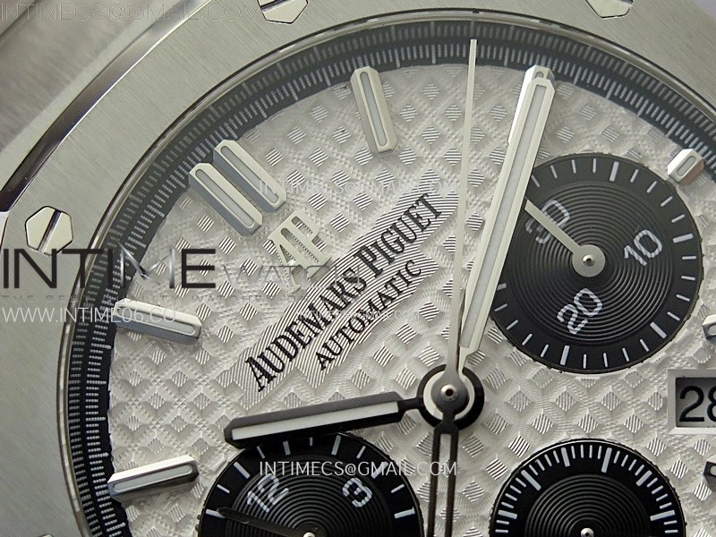 Royal Oak Chrono 26331ST SS IPF 1:1 Best Edition Silver Dial Black subdial on SS Bracelet A7750