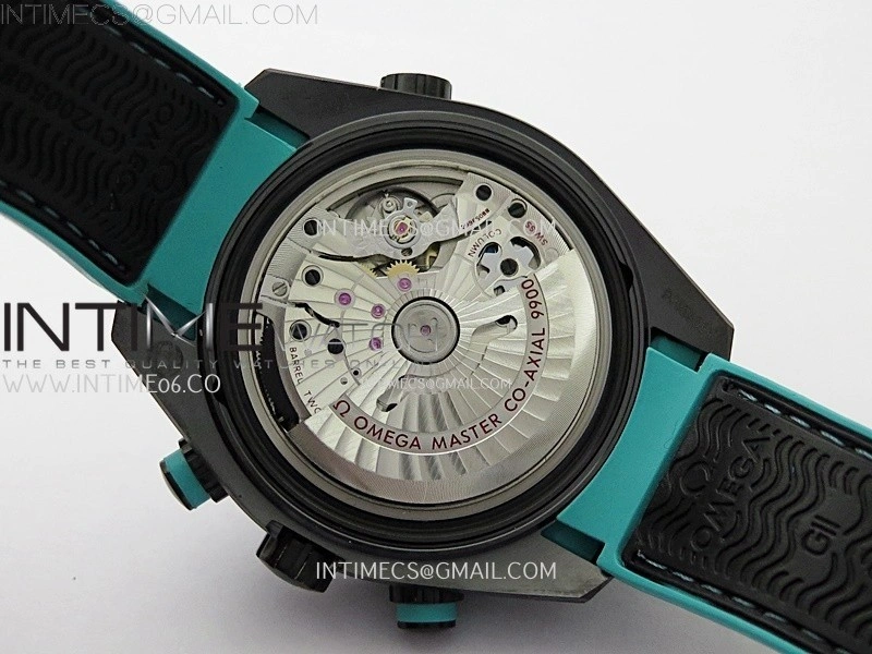 Planet Ocean Master Chrono Deep Black Ceramic SCF 1:1 Best Edition Black Dial on Black Rubber Strap A9900