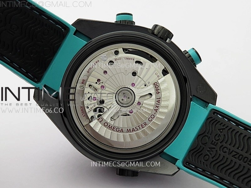 Planet Ocean Master Chrono Deep Black Ceramic SCF 1:1 Best Edition Black Dial on Black Rubber Strap A9900