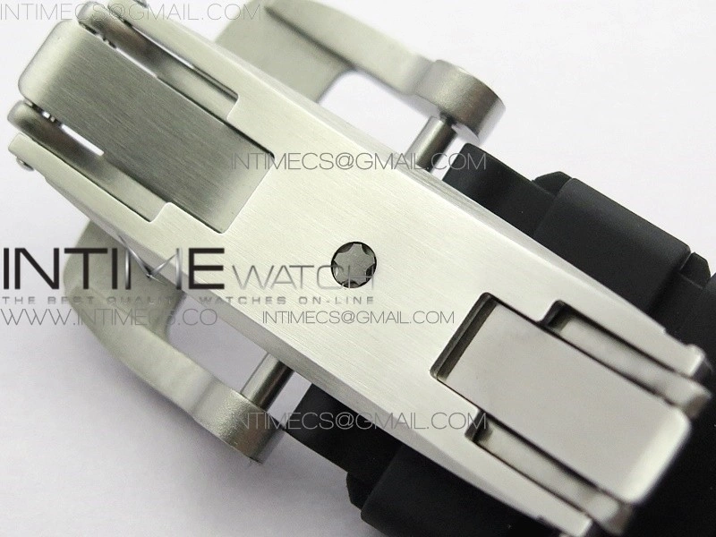 RM011 Titanium Case Diamonds Bezel Chronograph KVF 1:1 Best Edition Skeleton Dial Blue Crown on Black Rubber Strap A7750