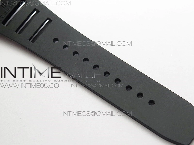 RM011 Titanium Case Diamonds Bezel Chronograph KVF 1:1 Best Edition Skeleton Dial Blue Crown on Black Rubber Strap A7750