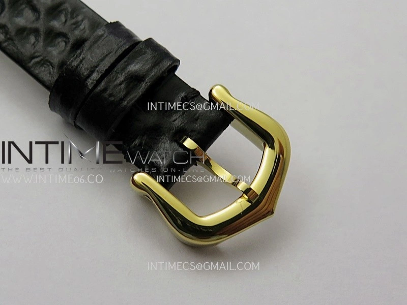 Baignoire Watch YG AF 1:1 Best Edition Black Dial On Black Leather Strap RONDA Quartz