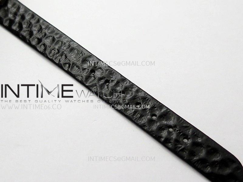 Baignoire Watch YG AF 1:1 Best Edition Black Dial On Black Leather Strap RONDA Quartz