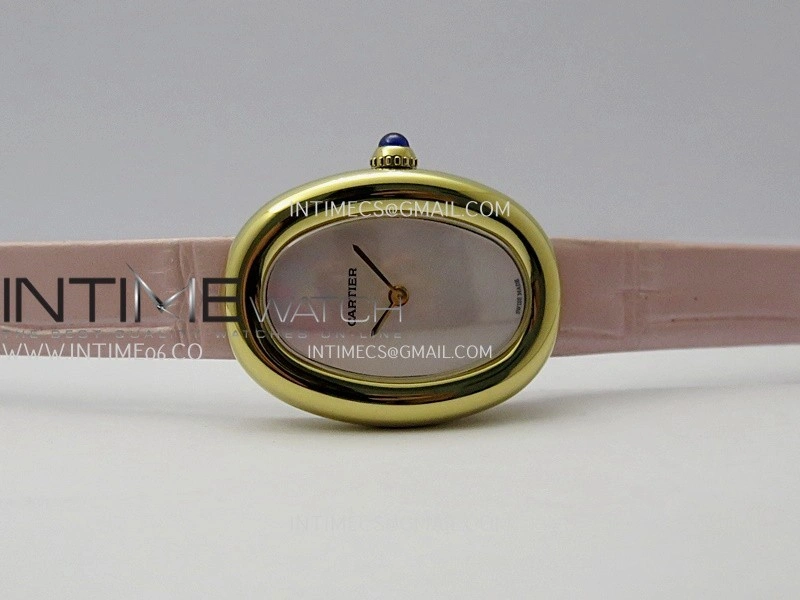 Baignoire Watch YG AF 1:1 Best Edition Pink MOP Dial On Pink Croco Strap RONDA Quartz