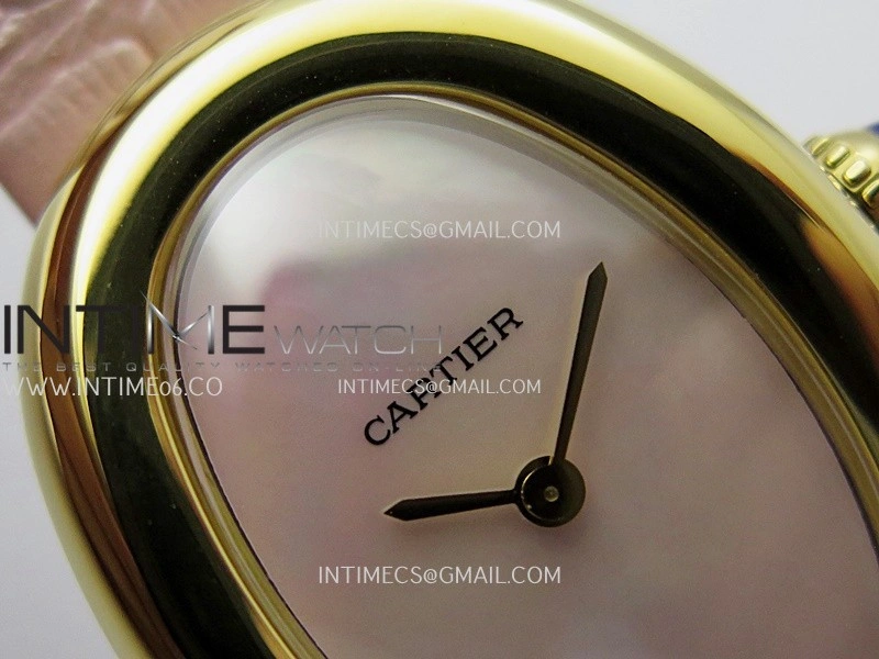Baignoire Watch YG AF 1:1 Best Edition Pink MOP Dial On Pink Croco Strap RONDA Quartz