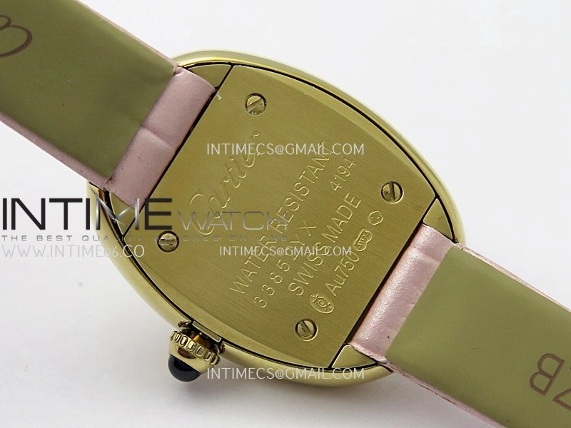 Baignoire Watch YG AF 1:1 Best Edition Pink MOP Dial On Pink Croco Strap RONDA Quartz