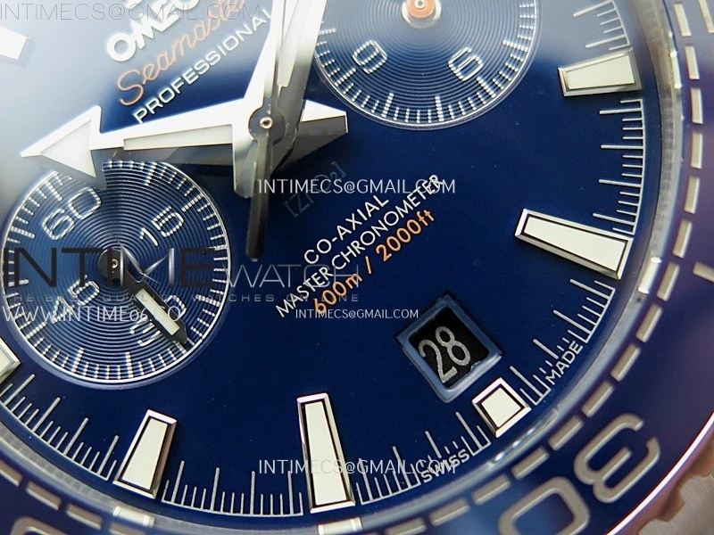 Planet Ocean Master Chronometer Blue Ceramic Bezel SS SCF 1:1 Best Edition Blue Dial on SS Bracelet A9900