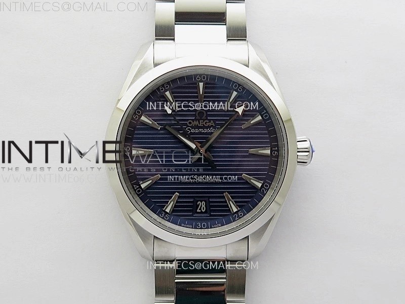 Aqua Terra 150M Master Chronometers N1F Best Edition Dark Blue Dial Silver Second Hand on SS Bracelet A8900