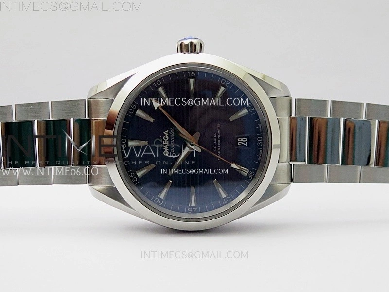 Aqua Terra 150M Master Chronometers N1F Best Edition Dark Blue Dial Silver Second Hand on SS Bracelet A8900