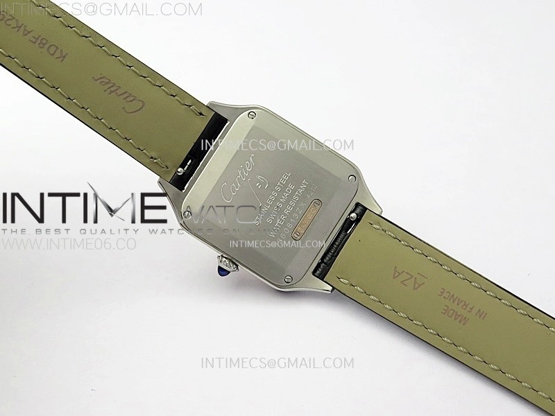 Santos Dumont 38mm SS RG F1F Best Edition Silver Dial on Black Leather Strap Quartz