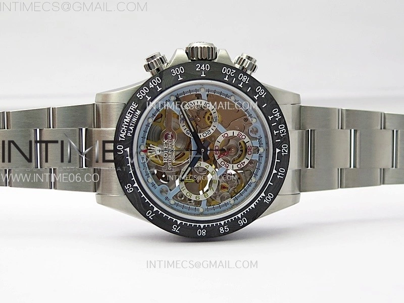 Daytona Montoya SONIC Best Edition Carbon Bezel Skeleton Dial on SS Oyster Bracelet SA4130