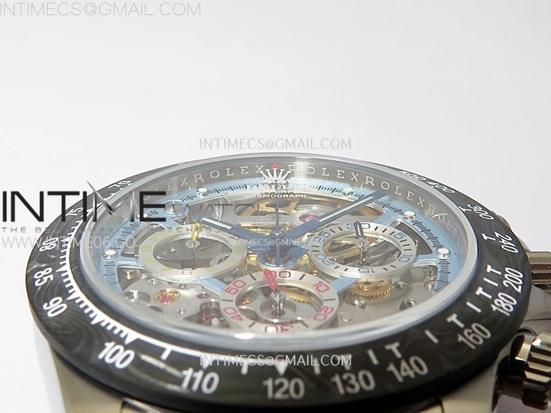 Daytona Montoya SONIC Best Edition Carbon Bezel Skeleton Dial on SS Oyster Bracelet SA4130