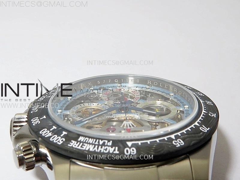 Daytona Montoya SONIC Best Edition Carbon Bezel Skeleton Dial on SS Oyster Bracelet SA4130