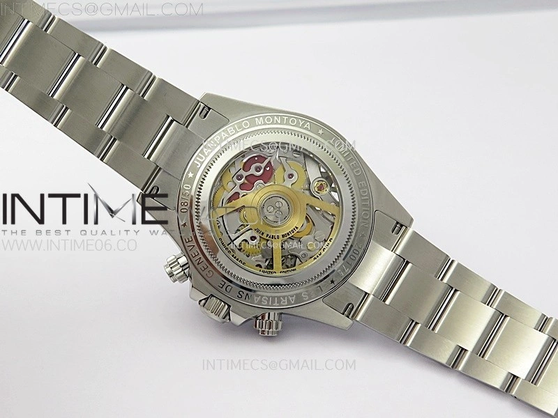 Daytona Montoya SONIC Best Edition Carbon Bezel Skeleton Dial on SS Oyster Bracelet SA4130