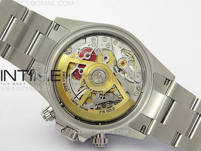Daytona Montoya SONIC Best Edition Carbon Bezel Skeleton Dial on SS Oyster Bracelet SA4130