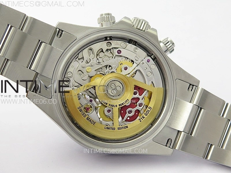 Daytona Montoya SONIC Best Edition Carbon Bezel Skeleton Dial on SS Oyster Bracelet SA4130
