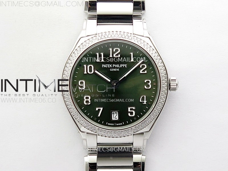 Twenty~4 7300 1200A SS PPF 1:1 Best Edition Green Dial on SS Bracelet A324 Super Clone