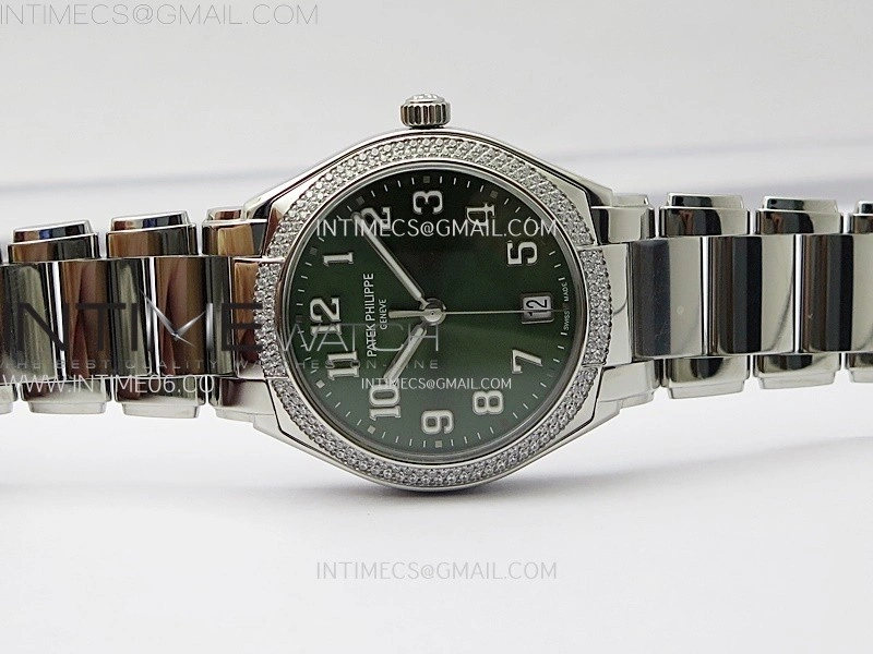 Twenty~4 7300 1200A SS PPF 1:1 Best Edition Green Dial on SS Bracelet A324 Super Clone