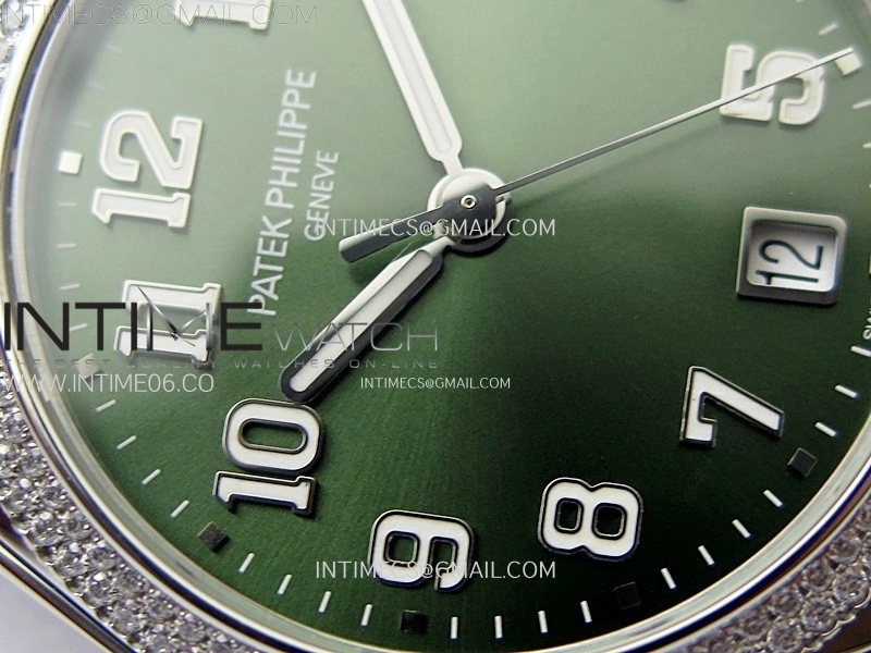Twenty~4 7300 1200A SS PPF 1:1 Best Edition Green Dial on SS Bracelet A324 Super Clone
