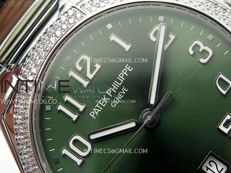 Twenty~4 7300 1200A SS PPF 1:1 Best Edition Green Dial on SS Bracelet A324 Super Clone