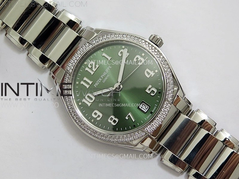Twenty~4 7300 1200A SS PPF 1:1 Best Edition Green Dial on SS Bracelet A324 Super Clone