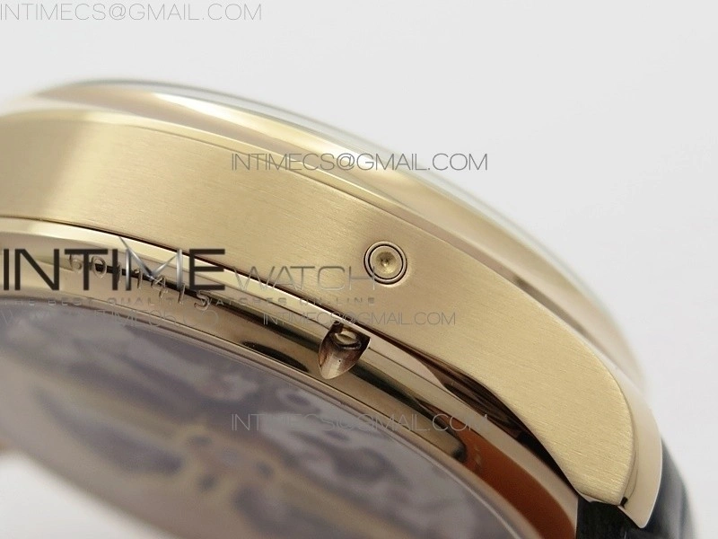 Portuguese Real PR Real Annual Calendar IW5034 RG V9F Best Edition Blue Dial On Black Leather Strap A52610