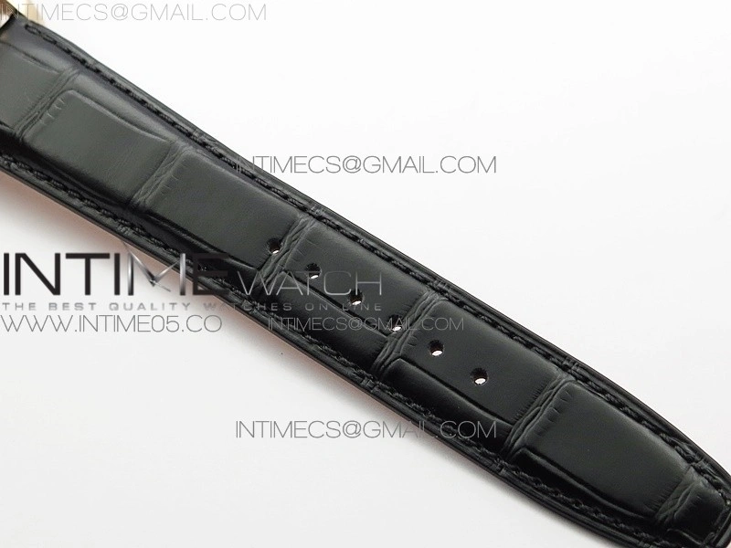 Portuguese Real PR Real Annual Calendar IW5034 RG V9F Best Edition Blue Dial On Black Leather Strap A52610
