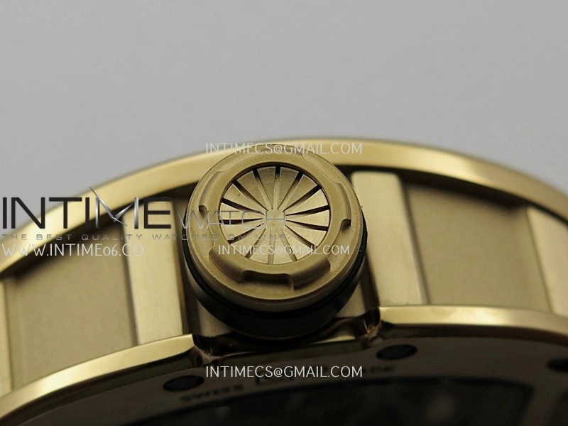 RM035 Americas Manual RG ZF 1:1 Best Edition Skeleton Dial On Black Rubber Strap Super Clone RMUL1