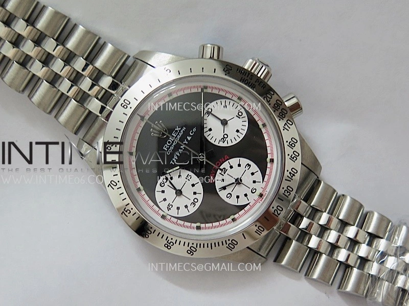 Daytona 6262 Tiffany SS MSF Best Edition Black Dial White Subdials On SS Jubilee Bracelet Venus 75