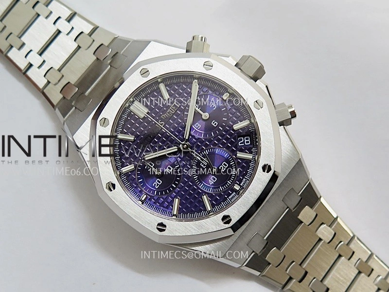 Royal Oak Chrono 26240 SS V2 APSF 1:1 Best Edition Purple Dial On SS Bracelet SA4401 Super Clone