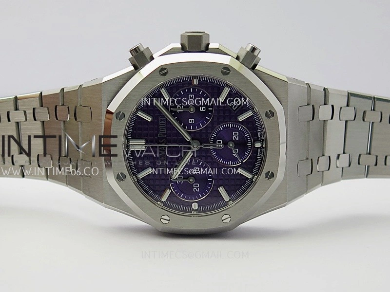 Royal Oak Chrono 26240 SS V2 APSF 1:1 Best Edition Purple Dial On SS Bracelet SA4401 Super Clone