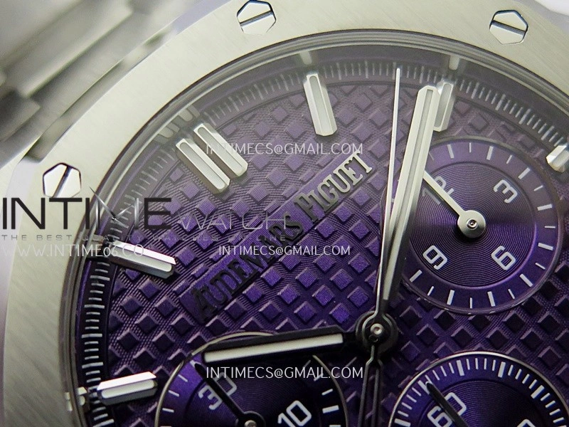 Royal Oak Chrono 26240 SS V2 APSF 1:1 Best Edition Purple Dial On SS Bracelet SA4401 Super Clone