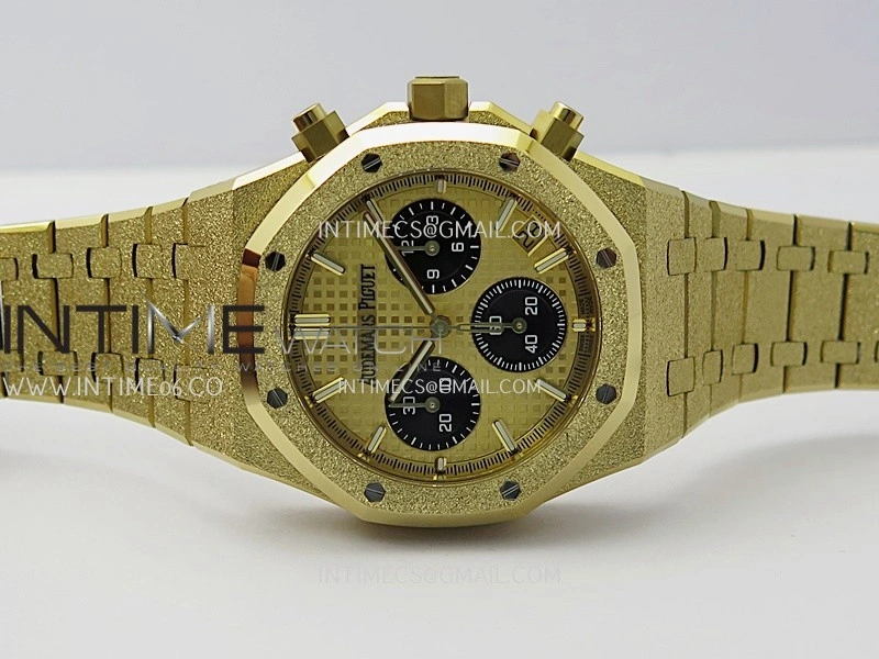 Royal Oak Chrono 26240BA Frosted YG APSF 1:1 Best Edition YG Dial on Bracelet SA4401 Super Clone