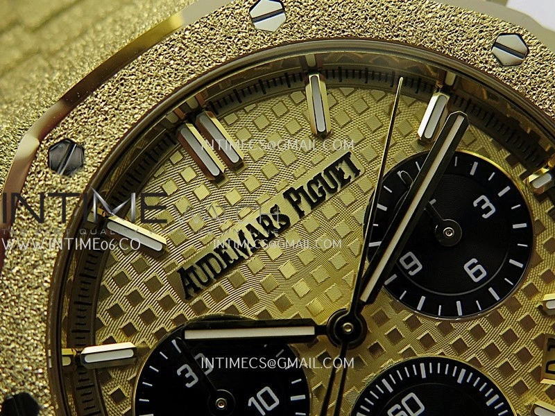 Royal Oak Chrono 26240BA Frosted YG APSF 1:1 Best Edition YG Dial on Bracelet SA4401 Super Clone