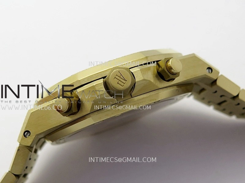 Royal Oak Chrono 26240BA Frosted YG APSF 1:1 Best Edition YG Dial on Bracelet SA4401 Super Clone