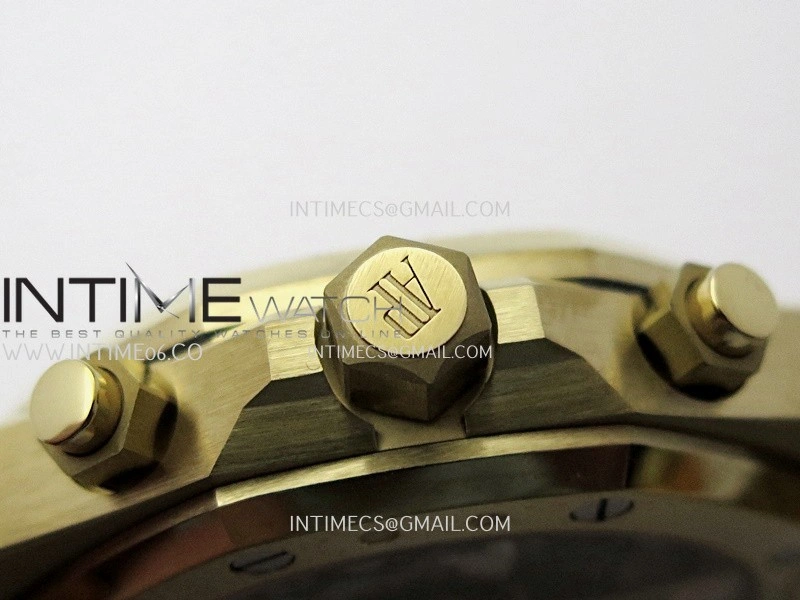 Royal Oak Chrono 26240BA Frosted YG APSF 1:1 Best Edition YG Dial on Bracelet SA4401 Super Clone
