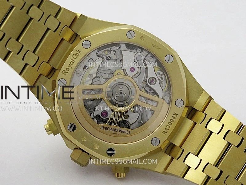Royal Oak Chrono 26240BA Frosted YG APSF 1:1 Best Edition YG Dial on Bracelet SA4401 Super Clone